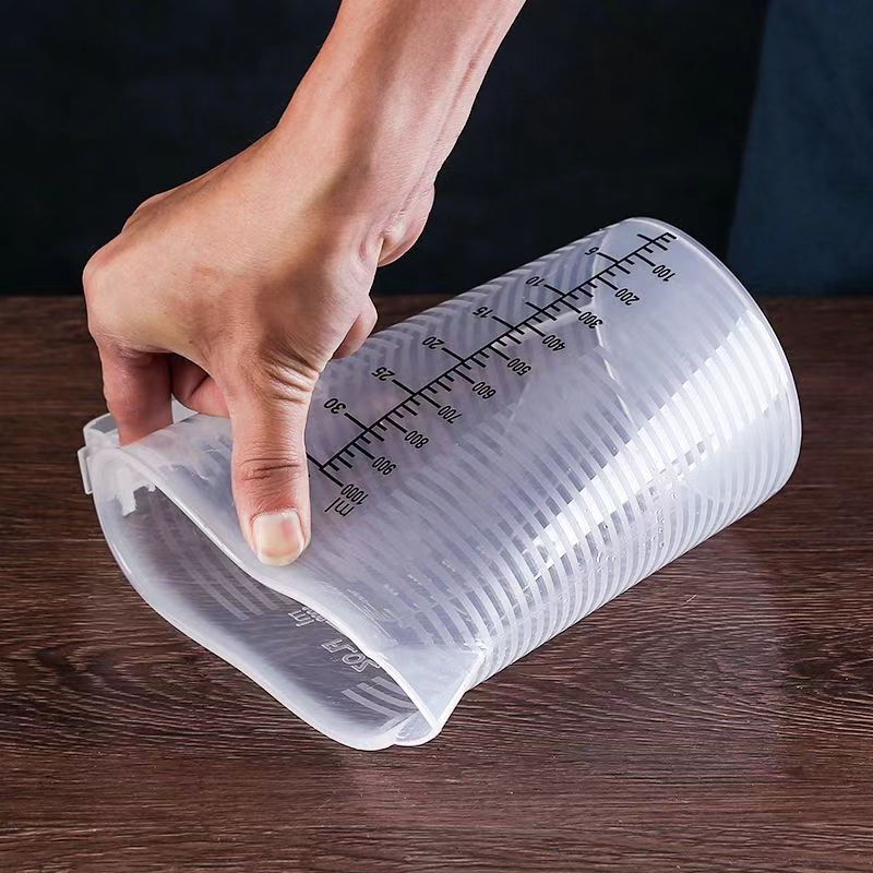高翊柏 33010650 PP量杯 2000ml黑色刻度带盖 塑料刻度量杯加厚透明杯 实验容量杯