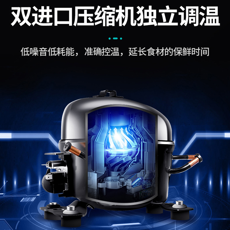 乐创 (lecon)商用六门冰柜 立式大容量厨房酒店冷藏保鲜柜 全冷藏 LC-J-BG601