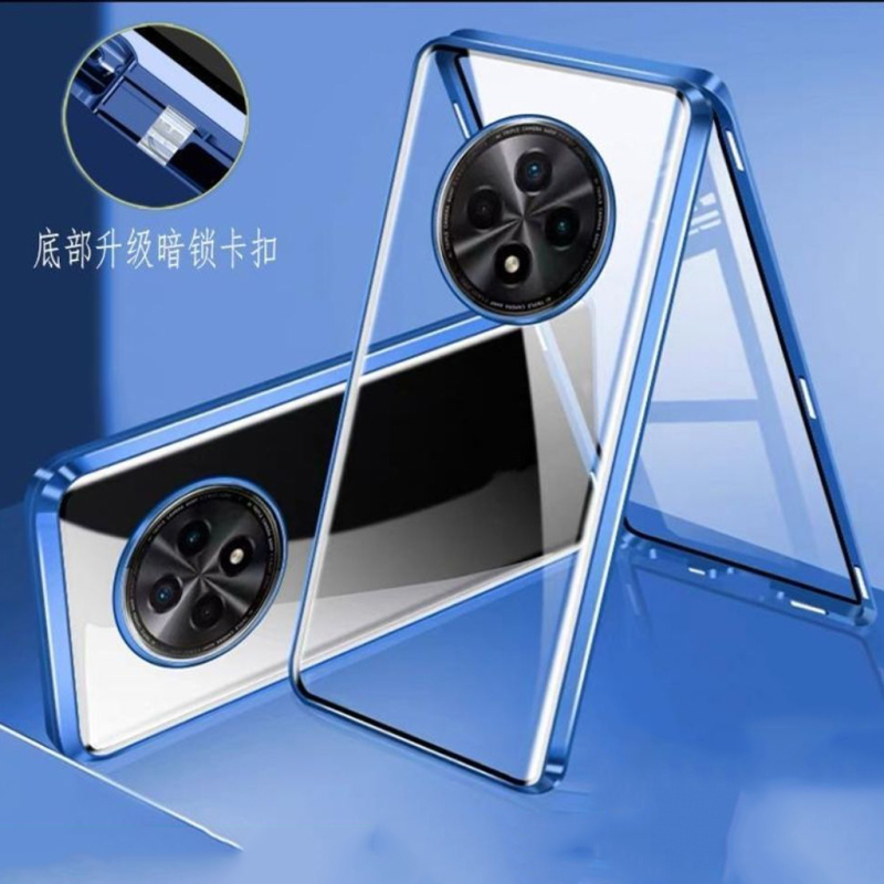 可波OPPOA3pro全包防摔壳金属手机壳双面保护套A3pro外壳磁吸玻璃防摔保护套