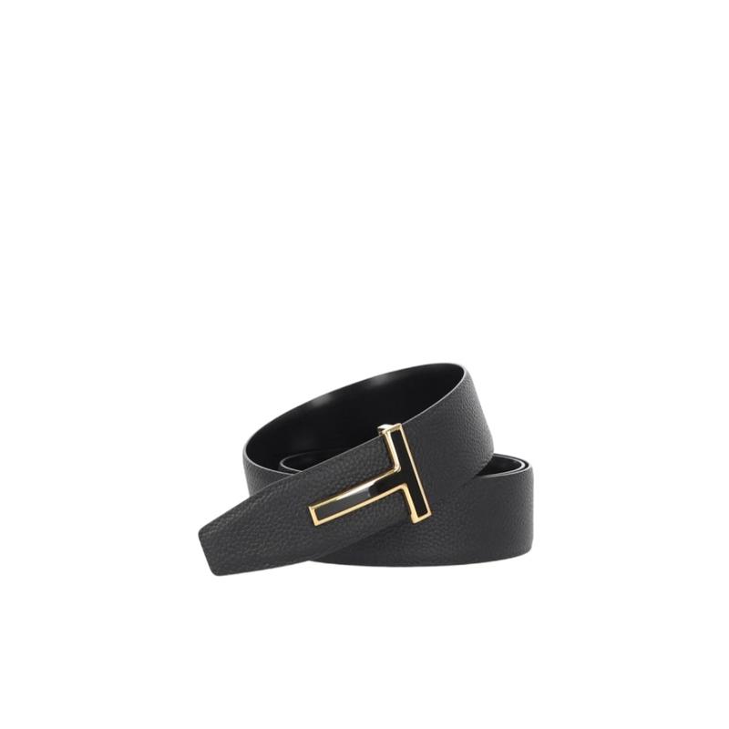 汤姆福特(Tom Ford)男士徽标皮带时尚简约百搭耐磨舒适牛皮腰带配