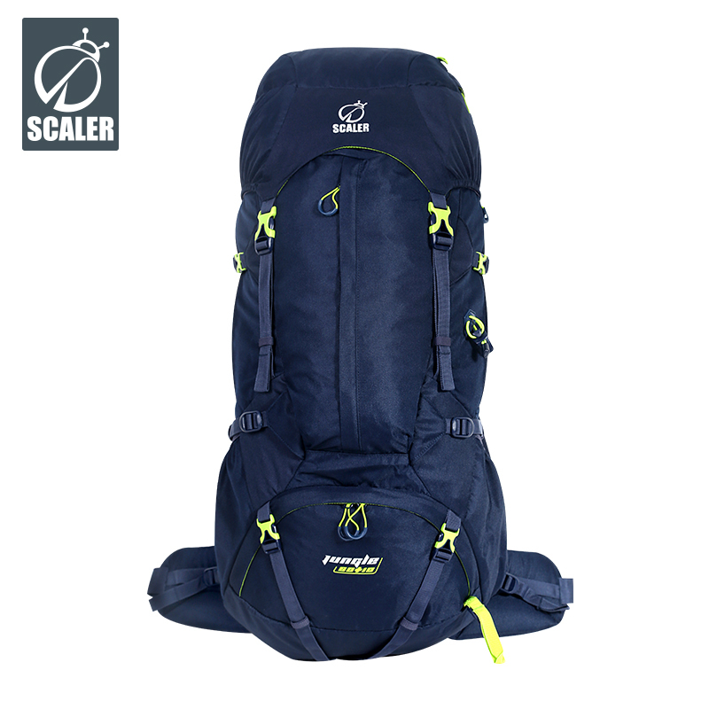 思凯乐(SCALER)Z8322015户外新款登山包60L大容量耐磨抗撕裂徒步露营旅行双肩背包 蓝色服饰