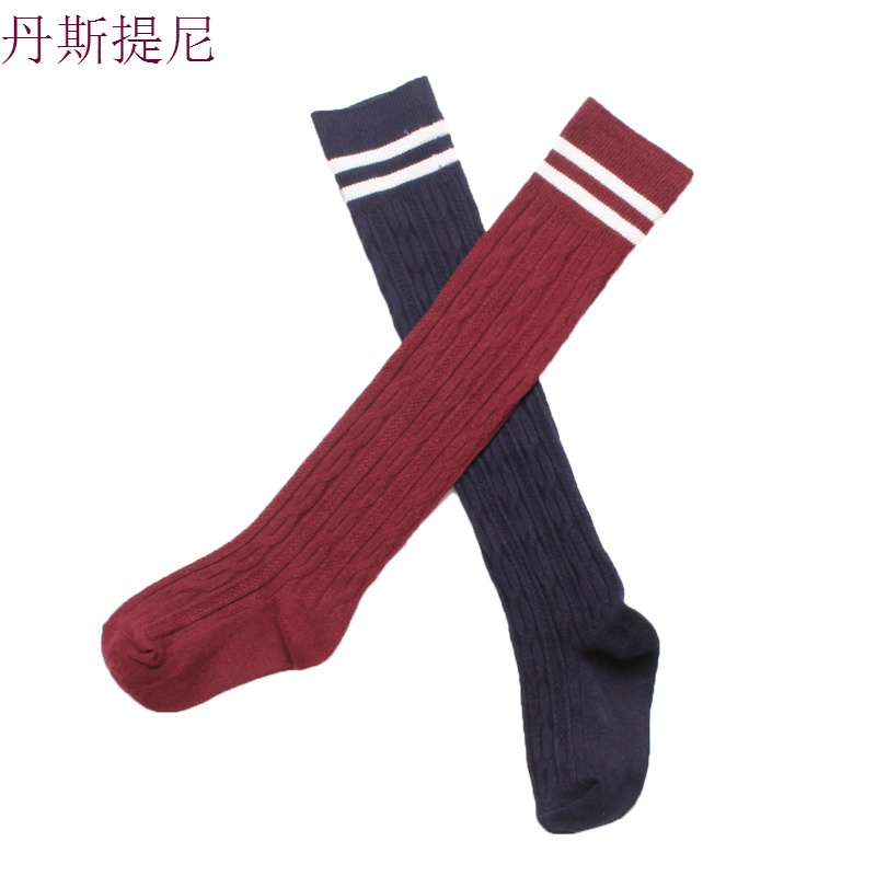 纯棉女童过膝袜 学生大腿袜儿童堆堆袜 春秋韩版百搭高宝宝长筒袜