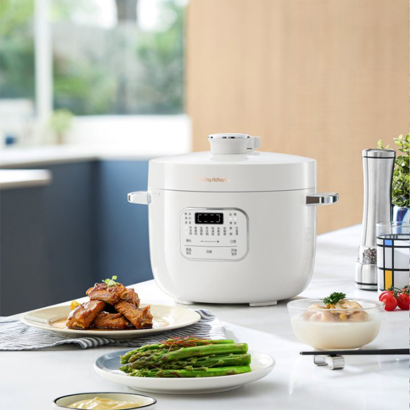 摩飞电器(MORPHY RICHARDS)电压力锅 家用2.5L迷你0氧珐琅釉精釜800W 白色 MR8701 / 台高清大图