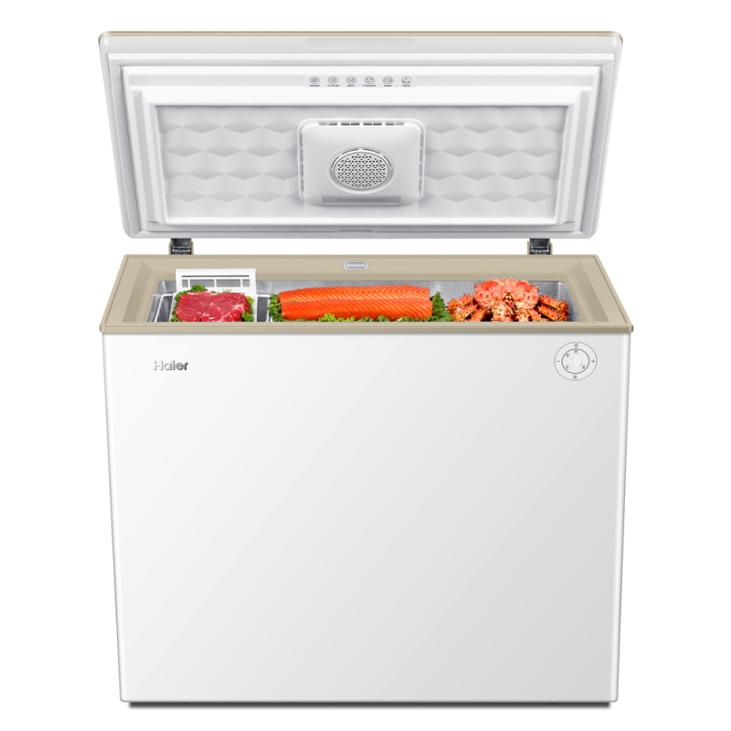 海尔(Haier)BC/BD-142HES 142升 顶开门冷藏冷冻转换冷柜 彩晶减霜卧式冰柜 小冰箱 家商两用