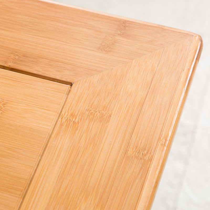 汐岩餐桌椅组合现代简约方桌小户型饭桌实木楠竹简易家用吃饭桌子高清大图