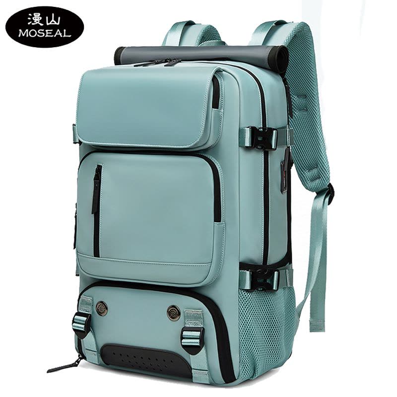 漫山 商务休闲多功能背包女时尚大容量差旅双肩包男行李包出行旅行包 MS-0004A(个)图片