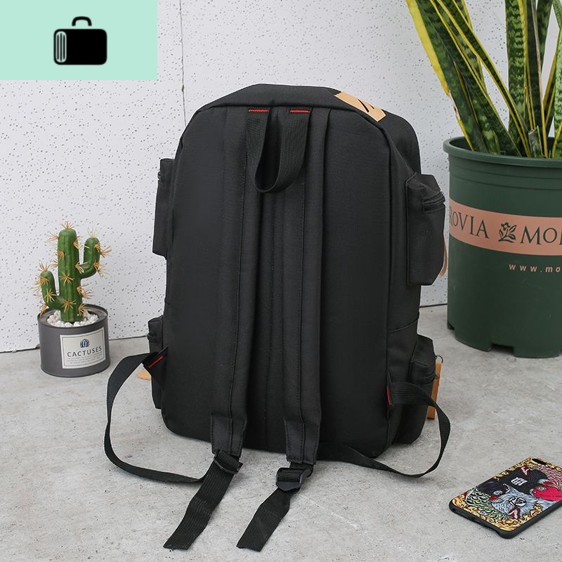 2019新款韩版原宿背包男女休闲简约双肩包潮流个生书包旅行包NEW LAKE高清大图