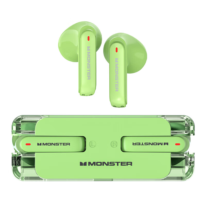 monster魔声水晶盒蓝牙耳机 xkt08绿色