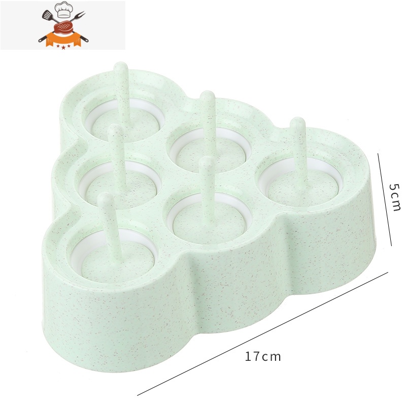 自制迷你棒冰器儿童一口冰做冰棍的模具家用奶酪棒雪糕冷饮冰格 敬平 北欧绿（三角六孔）3YE4HC