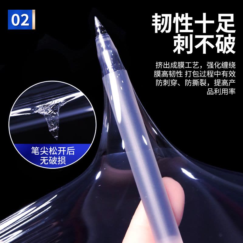 [补贴10%]50cm缠绕膜工业打包膜保鲜膜pe拉伸膜保护围膜PE加长包装塑料薄膜图片