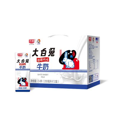 光明大白兔奶糖风味牛奶 200ml*12盒