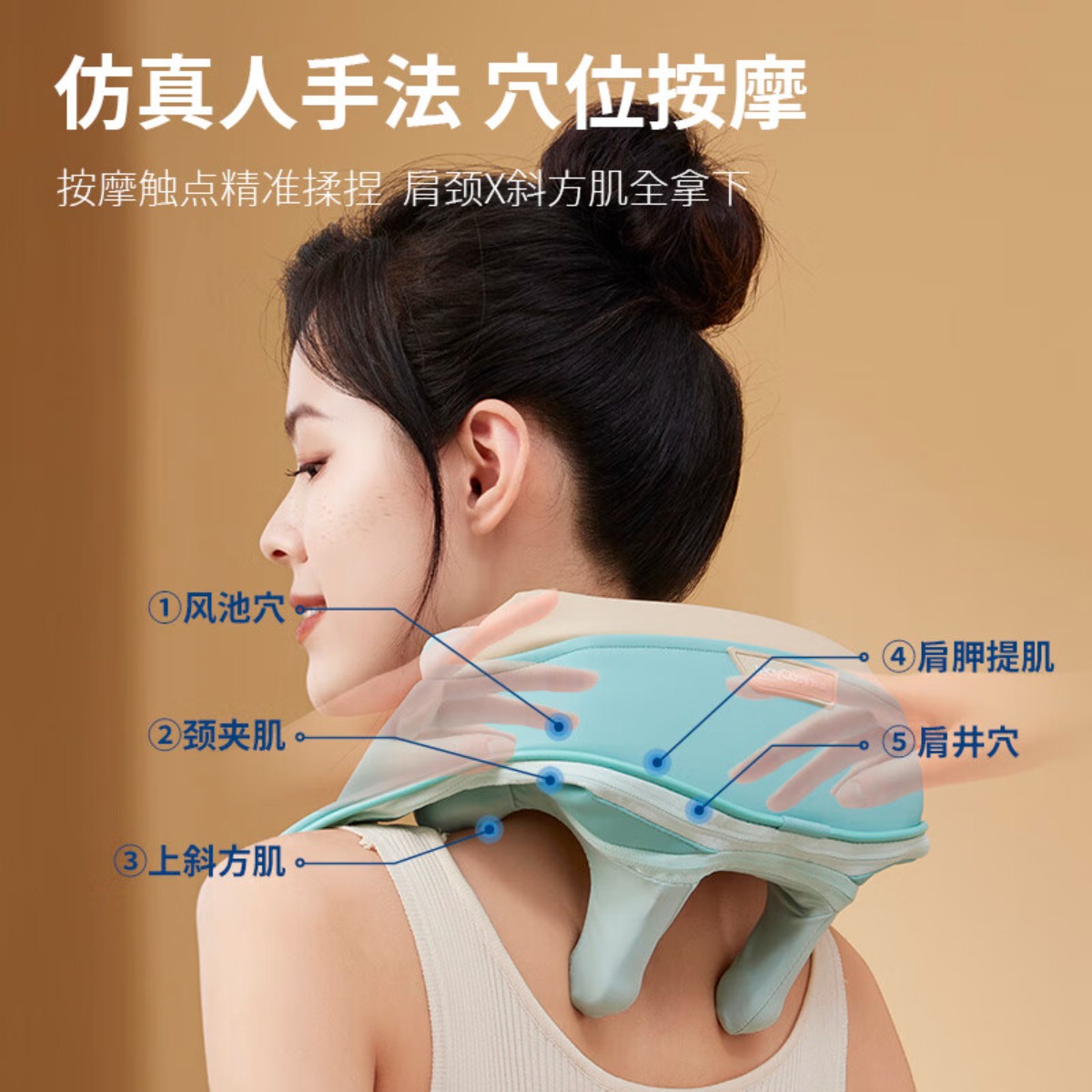 践程斜方肌按摩披肩P50高清大图