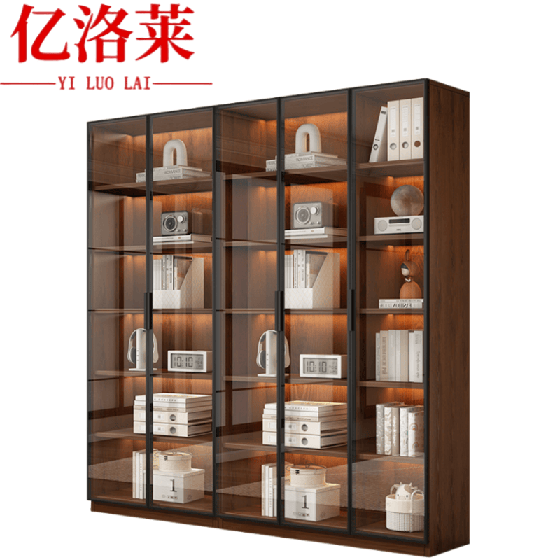 亿洛莱 五门书柜 200*32*200cm 个高清大图