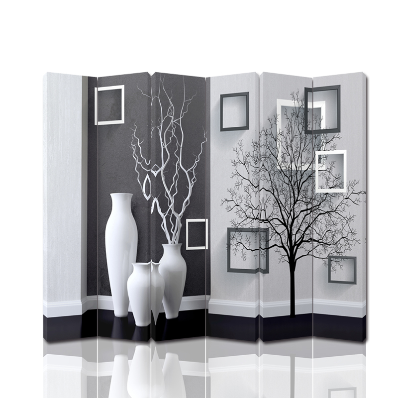 中式屏风卧室遮挡家用装饰隔断墙客厅酒店办公室折叠移动双面折屏 7扇防透（1.8米高*2.8米宽）