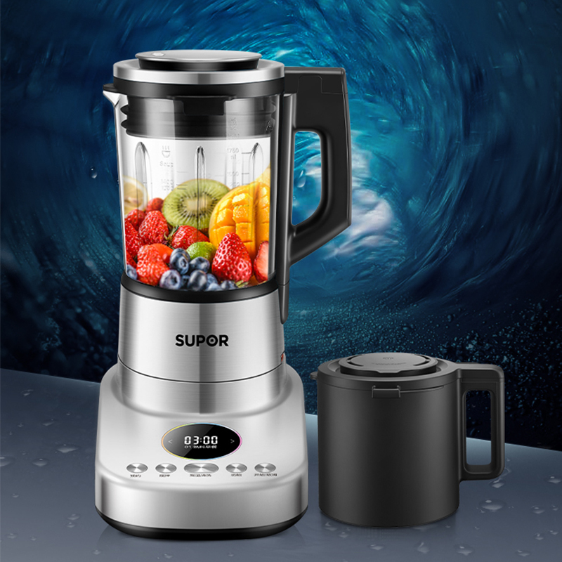 苏泊尔supor轻音可拆洗破壁机蒸汽清洗多功能加热破壁机超薄电机烘焙