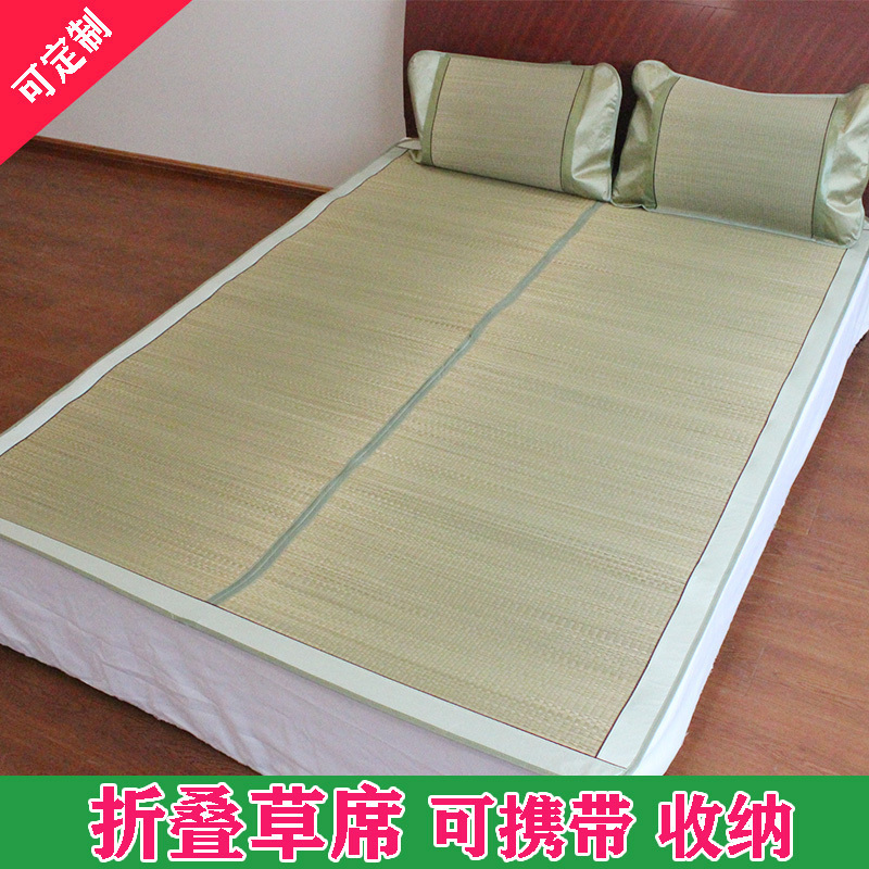 家柏饰(CORATED)折叠席子凉席1.8m双人床1.5米1.5单人学生宿舍芦苇席编 原生态宽边一张席（20款） 1.35m（4.5英尺）床
