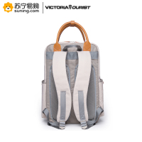 维多利亚旅行者(VICTORIATOURIST)T2101小版（米灰色）双肩旅行背包大容量14英寸电脑数码包