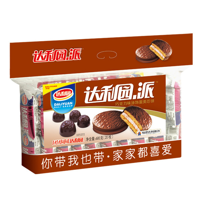 达利园糕点面包零食巧克力派600g巧克力味