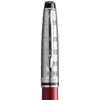 威迪文(WATERMAN)EXPERT系列 时尚酒红色白夹签字笔/宝珠笔