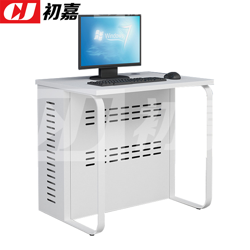 初嘉(CJ)钢架电脑桌培训桌机房电脑桌学习桌课桌 单人位D款