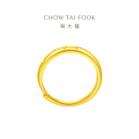 周大福love you情侣足金黄金戒指女计价(工费120元)EOF185