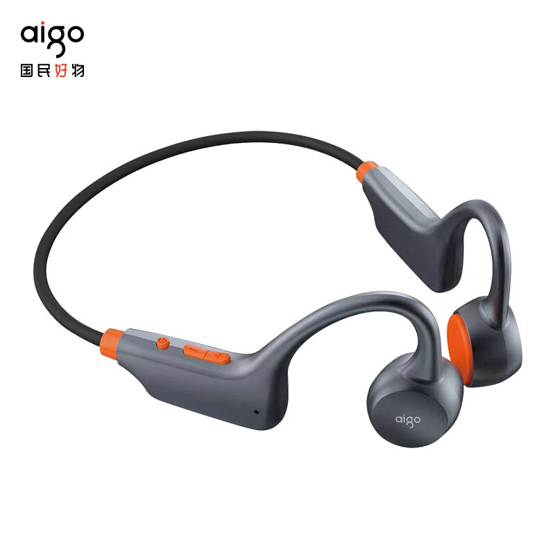 爱国者(aigo)G08非入耳式运动蓝牙耳机 不入耳跑步无线 适用苹果华为安卓 魔法灰