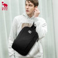 爱华仕斜跨单肩包男休闲跑步大容量胸包时尚潮流多功能手机斜挎包
