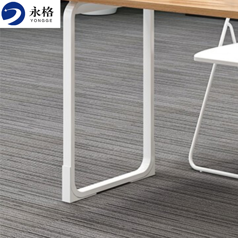 永格学校课桌椅员工培训桌学生桌阅览桌长条桌会议桌单双人桌1200*400*750 单 【1桌2椅】高清大图