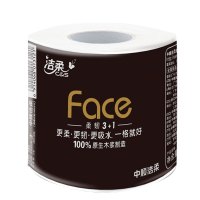 洁柔卷纸 卫生纸柔韧face纸巾140克4层27卷黑面子有芯卷筒纸家用