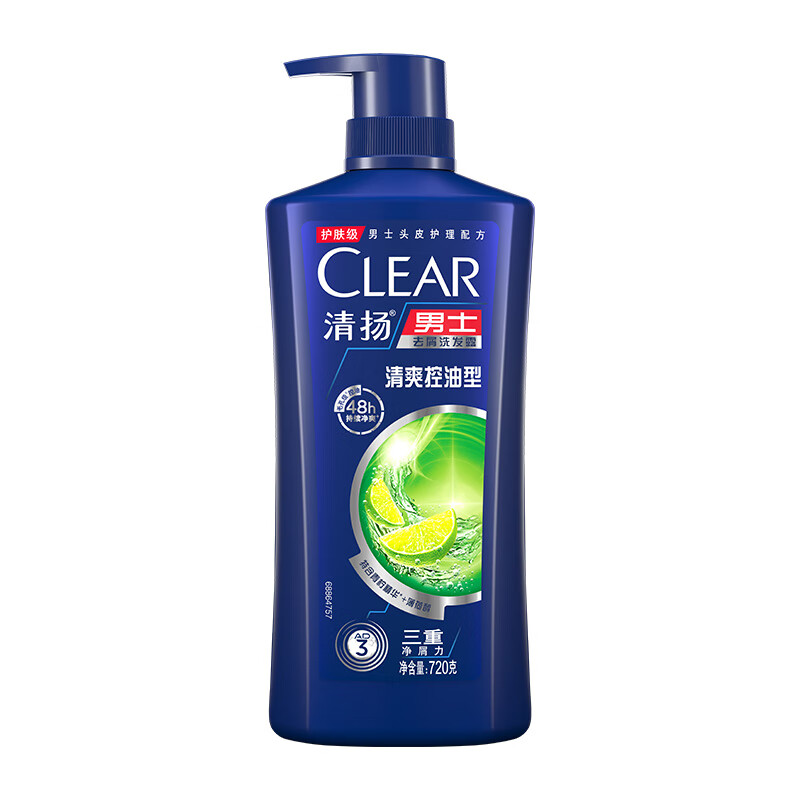 /清扬男士去屑洗发露 清爽控油型 720g
