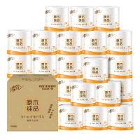 清风 卷纸 原木纯品系列 3层270段27卷 有芯卷筒纸巾 厕纸 卫生纸