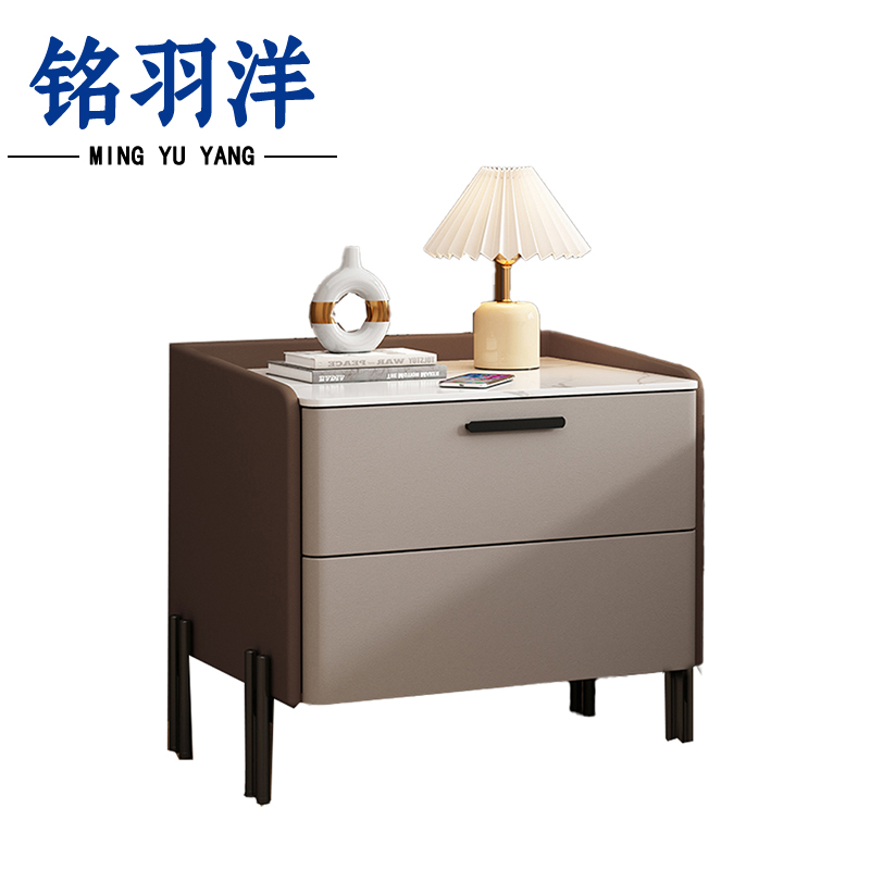 铭羽洋岩板床头柜40*40*50cm台高清大图