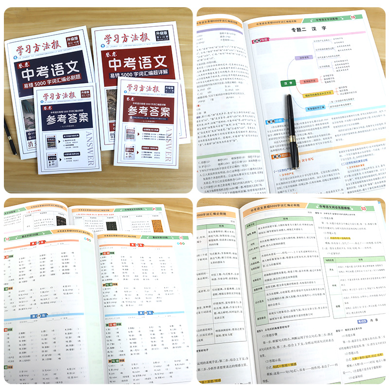 [2套]必刷题+超详解 [正版]2024新版学习方法报卷恋七八九年级中考语文易错5000字词汇编必刷题中考易错5000字高清大图