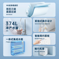志高志高净水器家用直饮机净饮一体机RO反渗透净水机壁挂式管线机加热一体机厨下式自来水过滤器 v100 自行安装