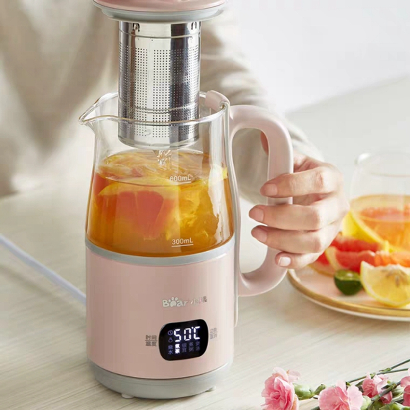 小熊养生壶自动小型玻璃煮茶器迷你办公室电热烧水壶养身