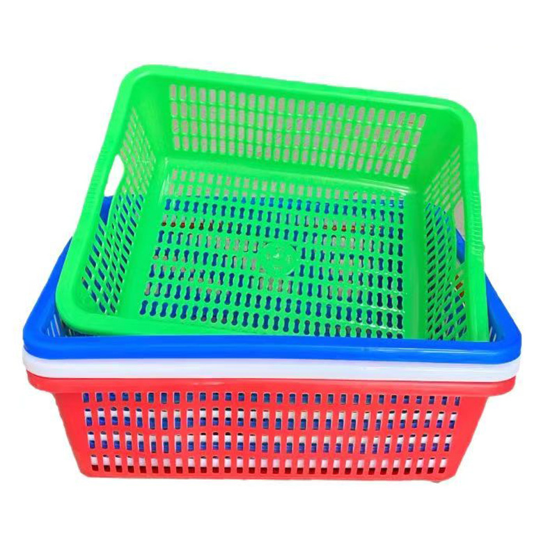 橙亿鸿 食堂超厚塑料菜筐 530*360*175mm/个高清大图