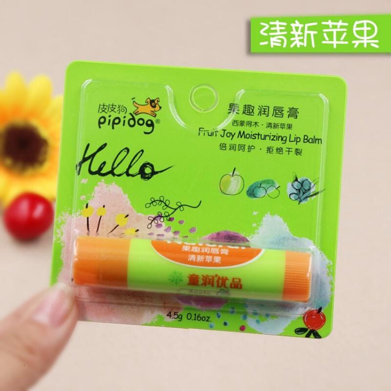 [苏宁优选]皮皮狗果趣润唇膏4.5g 宝宝清新苹果莓保湿滋润防干裂粗脱皮