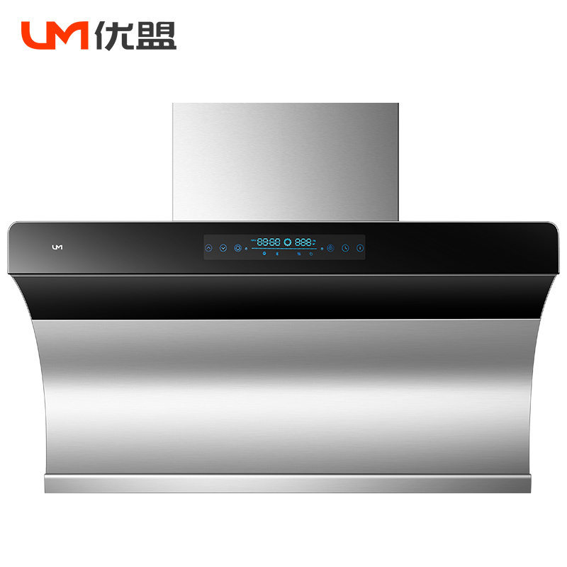 优盟(UM)UC186L侧吸式抽油烟机家用26立方大吸力弧形变频自动清洗抽吸油烟机
