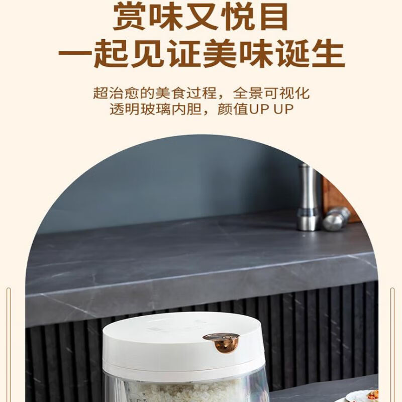World Kitchen 康宁可视玻璃胆电饭煲 WK-GFB3012/KZ高清大图