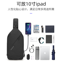 L&M2024新款胸包男士包包简约单肩包斜挎包潮牌斜跨小背包休闲多功能男包女款户外时尚