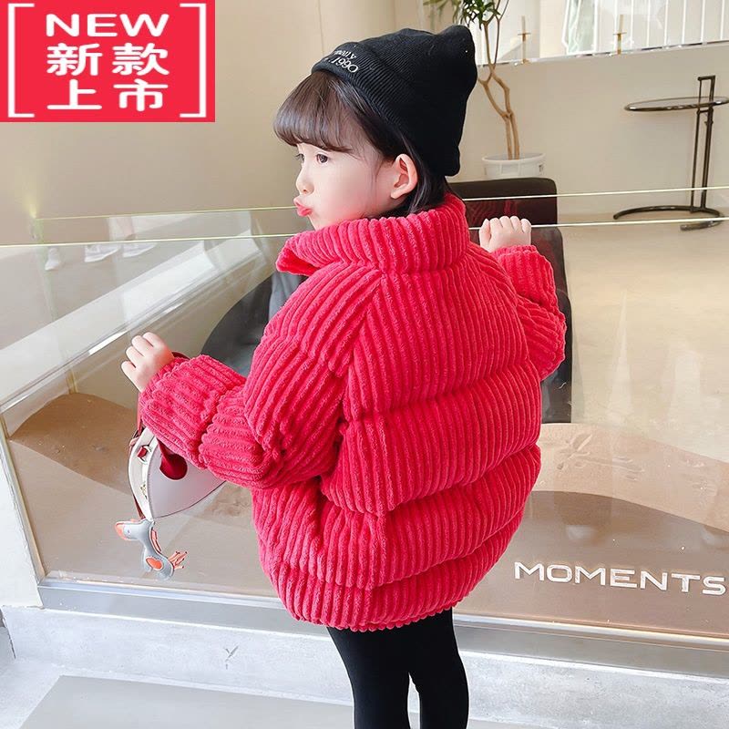 可莉允女童加绒棉服外套秋冬季2022新款儿童女宝宝洋气加厚棉袄冬装棉衣图片