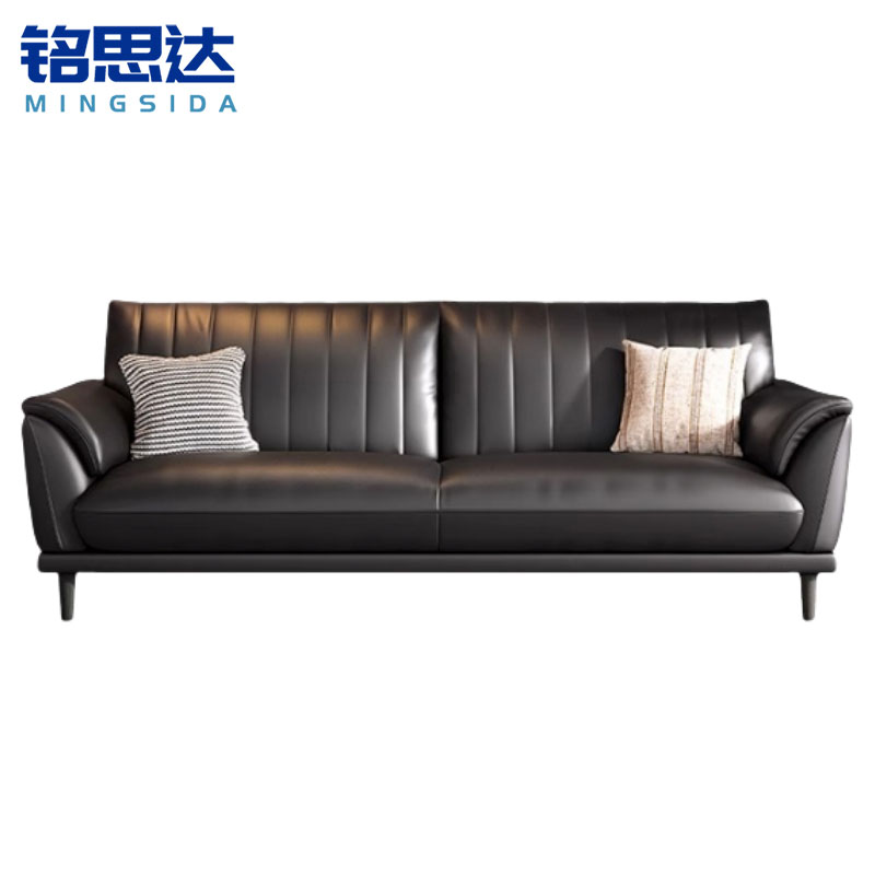 铭思达皮艺沙发双人张高清大图
