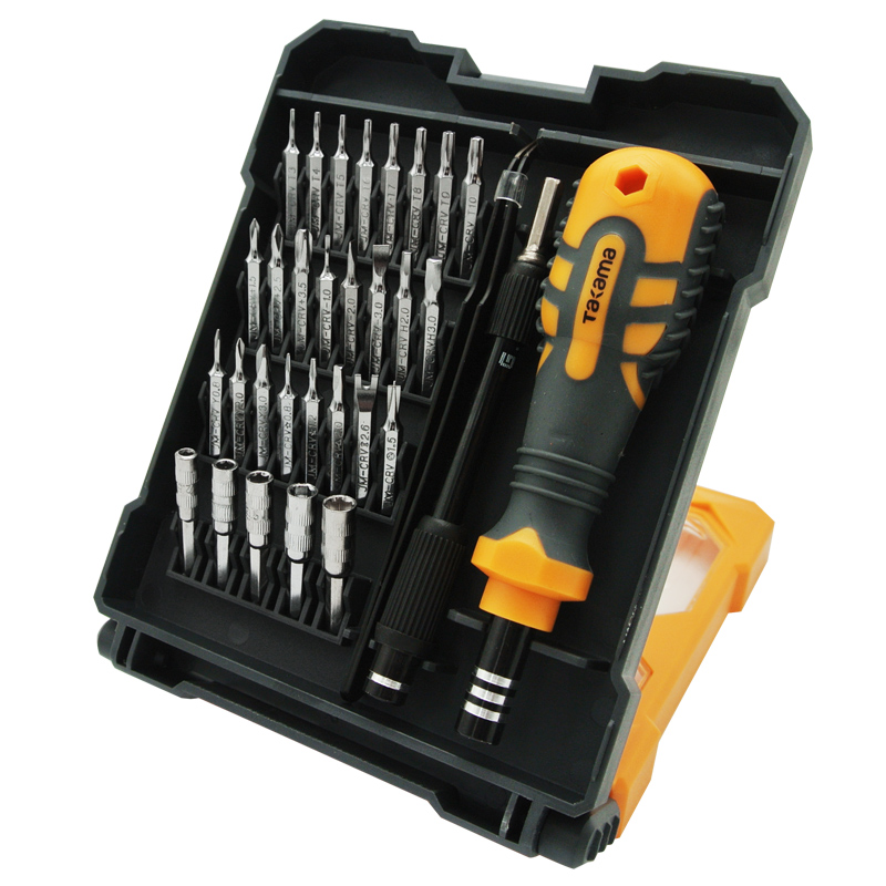 takama(高松)701034 33件螺丝刀套装精密多功能手机电脑维修工具 螺丝批套装带磁性高清大图