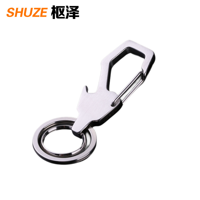 枢泽 不锈钢钥匙扣 8.2*3.2CM 个高清大图