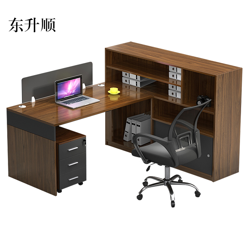 东升顺财务办公桌职员桌简约现代2/4/6人位屏风办公卡座双人办公桌组合[工厂现做 7天内发货]