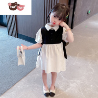 绿彩虹光女童连衣裙夏季洋气2022新款网红女孩宝宝儿童装衣服夏款夏装裙子