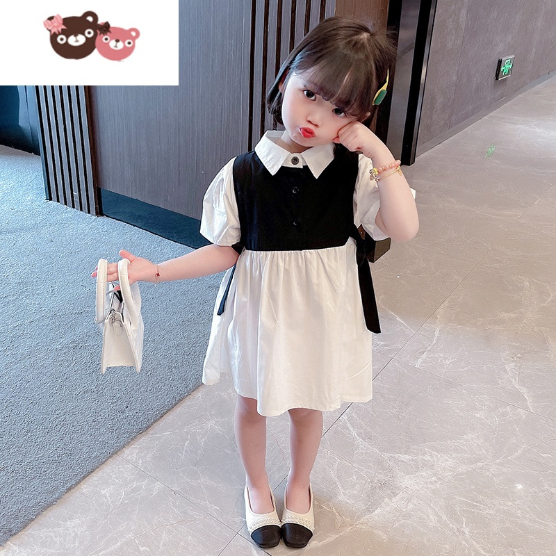 绿彩虹光女童连衣裙夏季洋气2022新款网红女孩宝宝儿童装衣服夏款夏装裙子
