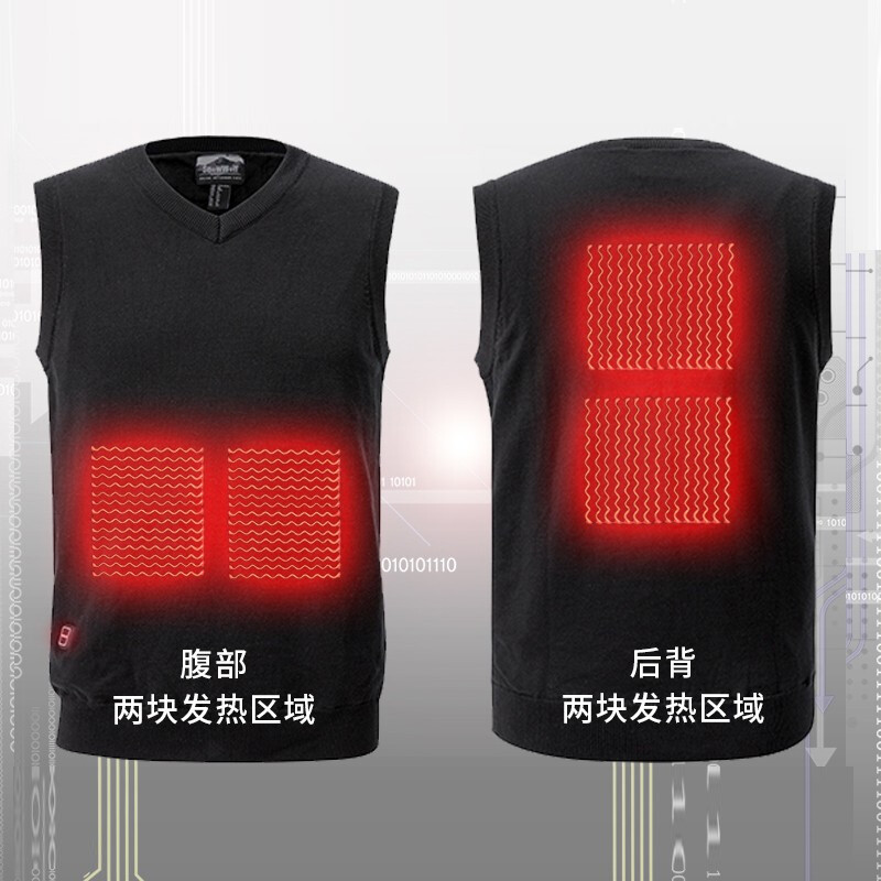 阿尼玛卿/ANEMAQEN 男款智温线马甲 黑色AVM19003