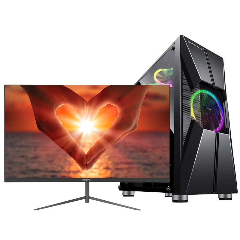 铭能 i9级十核2670V2/GTX1660Ti独显/16G内存/512G固态 台式电脑 台式机 电脑主机 组装电脑 家用办公商务娱乐炒股学生游戏电脑台式组装机+24英寸全套高清大图