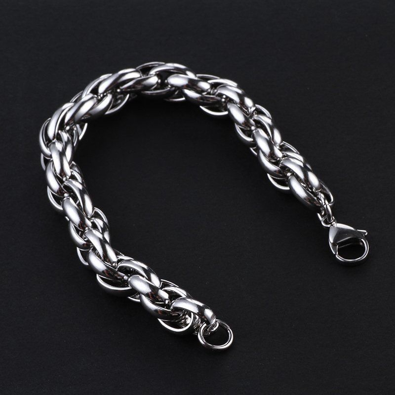 霸气钛钢男士手链日韩版潮男编织时尚简约个性朋克创意手环手饰品编制